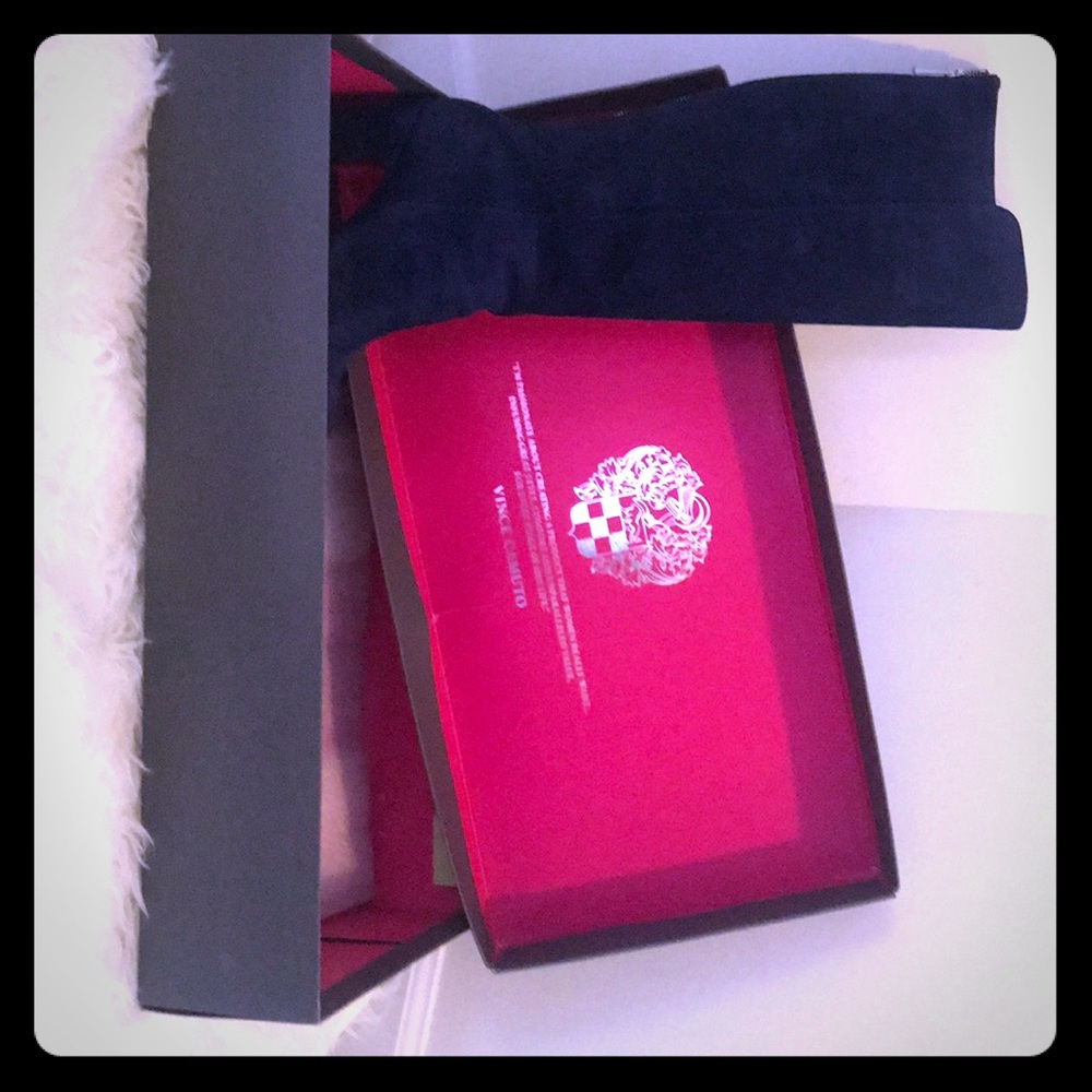 Vince Camuto Carleen Suede Boot- Midnight (Blue)